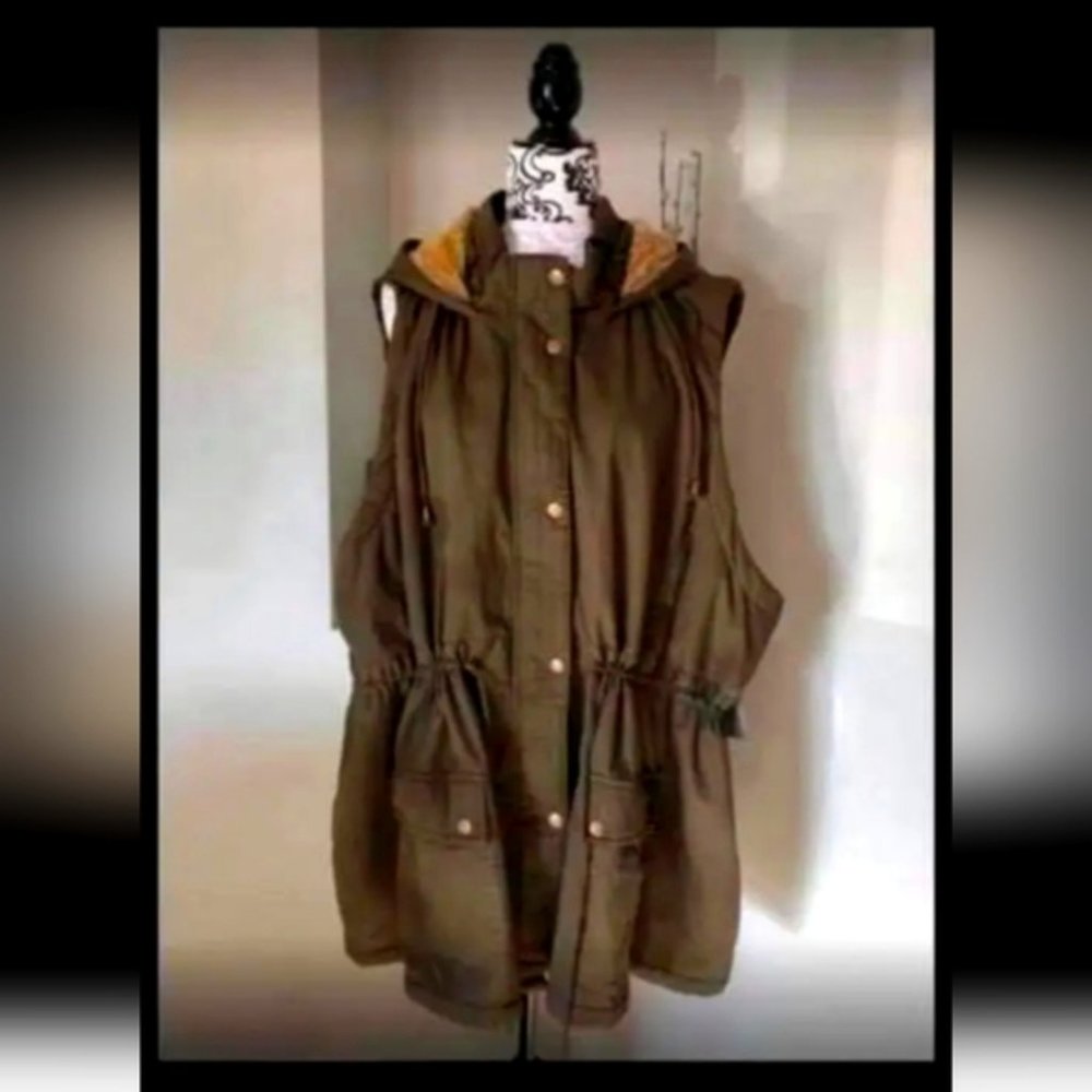 Womens Cotton  Sherpa Utility Vest NWT Sz 4X